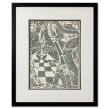 Neal Doty (1941-2016), Framed One-of-a-Kind Mixed Media, Hand Signed with Letter