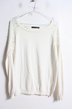 Primark Womens Lace Detail Sweatshirt White -Size 14 E90