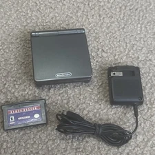 Nintendo Game Boy Advance SP Graphite AGS-101 Bundle w/Namco Museum, Mint Screen