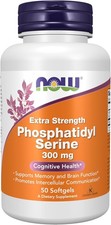 NOW Supplements, Phosphatidyl Serine 300 mg, Extra Strength, with...
