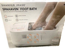 Sharper Image Spa Plus Foot Bath Massager, Heated with Rollers, LCD Display
