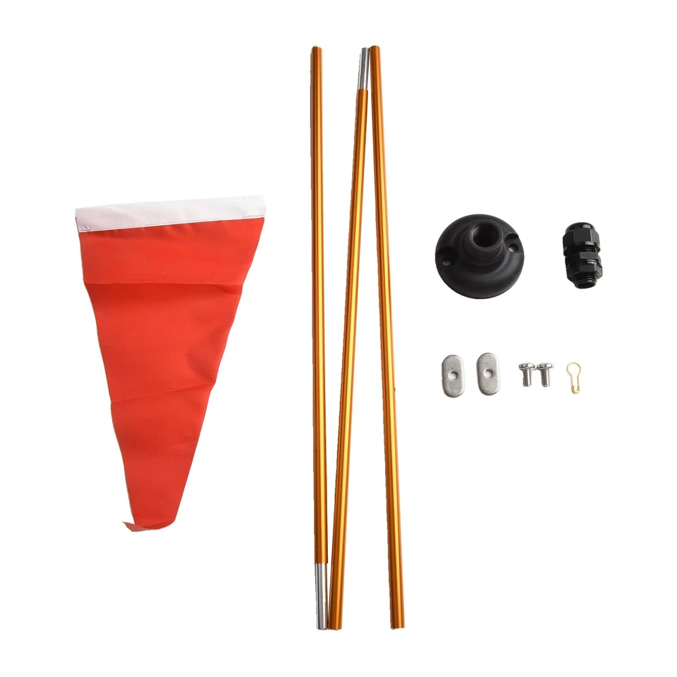 Fahnenmast Kajak Flagge Abstandshalter Aluminiumlegierung Banner Set DIY Zubehör