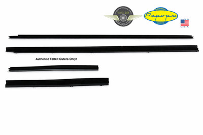 1968 1969 1970 AMC Javelin Door Window Felt Fuzzies Rubber Seal 4 Pc Kit Outers