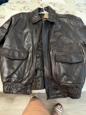 Adventure Bound -Bomber Jacket-Dark Brown Genuine Leather -Thinsulate - Large