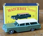 Vintage Lesney Matchbox 31 Ford Station Wagon Toy Car w/ Original Box