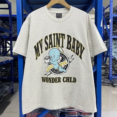 VINTAGE SAINT HIGH STREET T SHIRT ANGEL BABY HIP HOP VTG SUMMER SHORT COTTON TOP
