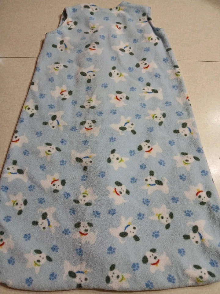 Halo Baby Fleece Sleep Sack Size Small 0-6 Months Blue Puppy Dog - Image 4 of 4