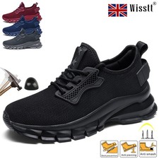Mens Sports Safety Trainers Steel Toe Cap Shoes Durable Comfy Work Boots Hiking