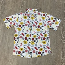 Margaritaville Houston Rockets Hawaiian Shirt Button Up Mens Size Medium