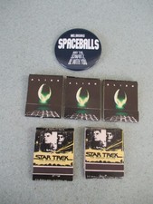Alien, Star Trek matchbooks, Spaceballs button / pin