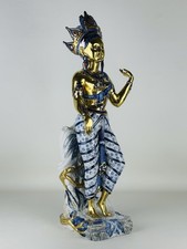 Edoardo Tasca “Principessa Indiana” Grande Scultura In Porcellana E Oro 62.5cm