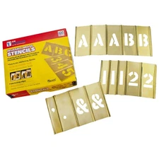 C.H. HANSON 10154 4 inch Stencil Let. & Num. 92 pc Set 36K459