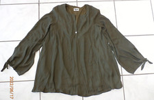 Show Me Your MuMu Johanna Olive Green Balloon Sleeve Tunic Lined Flowing XS E474