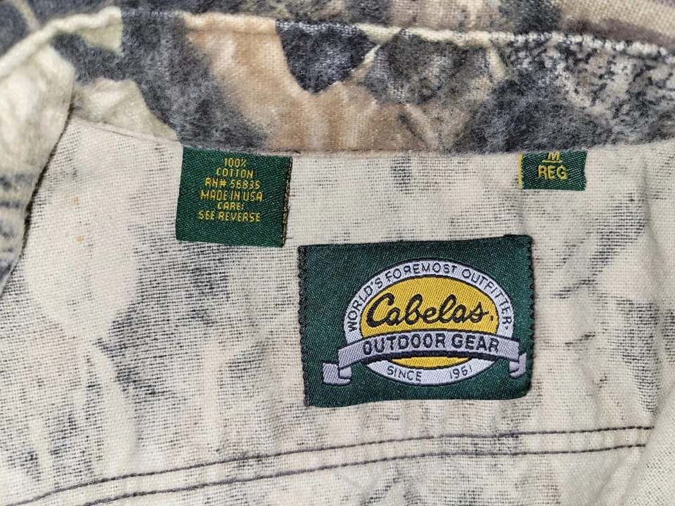 Vintage Mossy Oak Camo Long Sleeve Pocket Shirt Size Boys Medium USA G-1 - Image 3 of 4