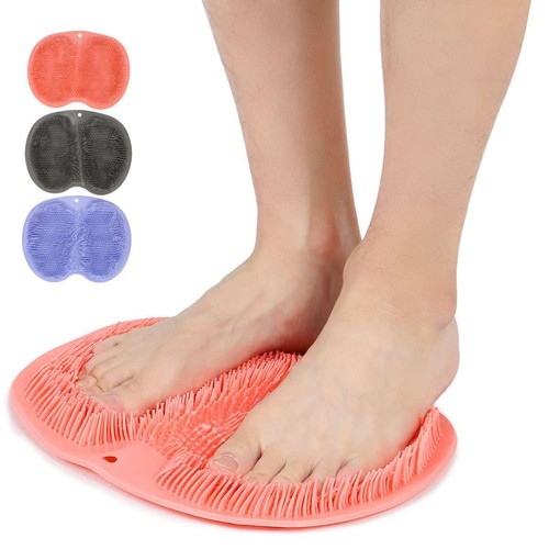 Non-Slip Shower Foot Massager Scrubber Mat Feet Washer Back Body Bath Brush Pad - Picture 4 of 14