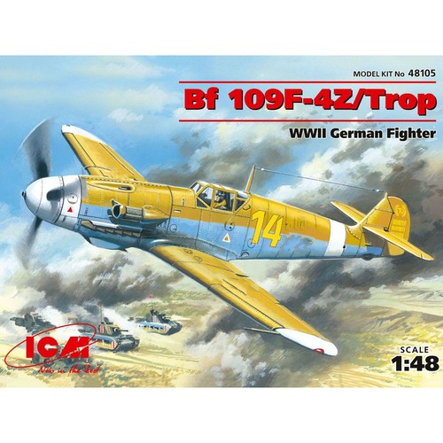 BF 109F-4Z/TROP Kit Aereo da Costruzione1/48 - Modellino in Plastica Scala Modellino ICM 48105 - Foto 6 di 6