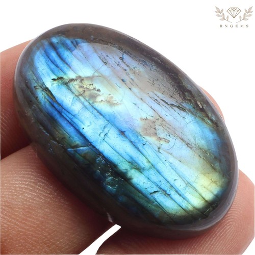 Pendentif Ovale En Labradorite Bleue – Bijou Fait Main, Argenté, Livraison Incluse