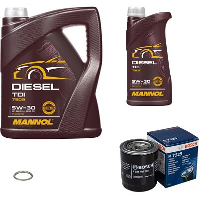 BOSCH Inspektionspaket 6 L MANNOL Diesel TDI 5W-30 für Subaru Forester 2.0 D