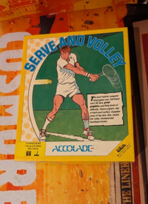 Serve and Volley (Accolade 1988) Commodore C 64 (Disk, Manual, Box) works 8-bit