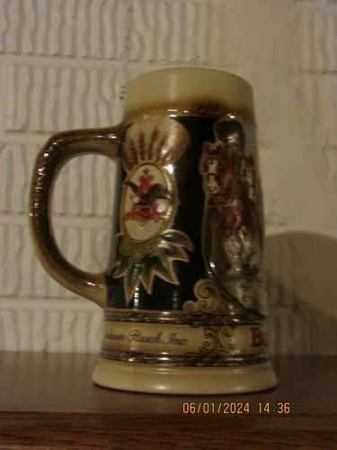 Budweiser Clydesdale Horseshoe 7 inch stein made in Germany by Staffel - Picture 2 of 4
