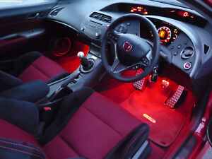 Details Zu Mugen Honda Civic Type R Gt Fn2 2006 2011 Ambient Footwell Led Lighting Kits