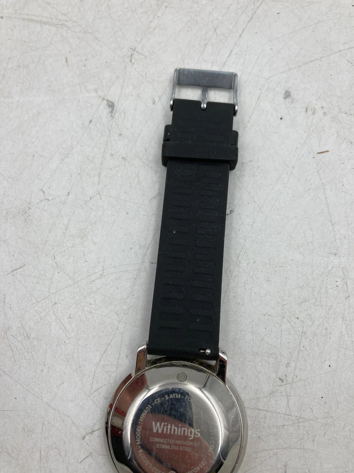 Reloj rastreador de actividad Withings HWA01 esfera blanca sin probar como está para piezas Foto 3 de 4