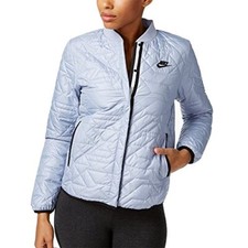 Nike Womens Sportswear Quilted Jacket Glacier Grey Sz Large 854747 023