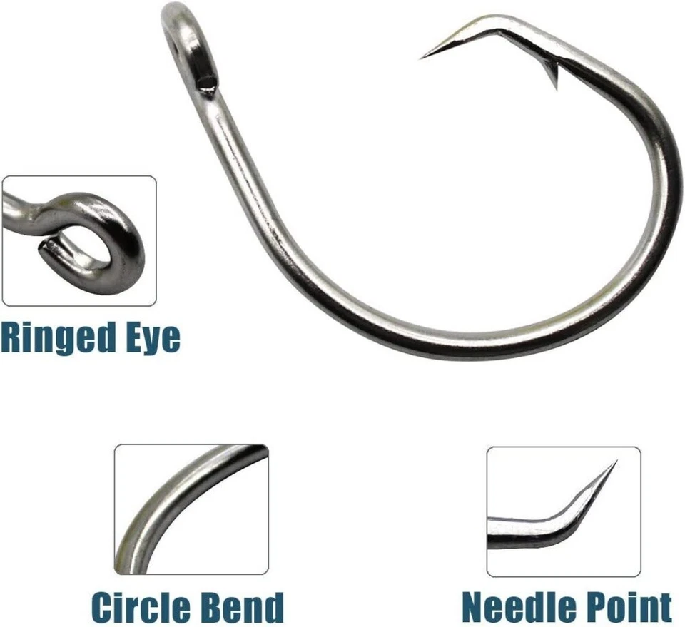 39960 Amo da pesca Circle Squaliper tonno d'acqua salata acciaio inossidabile - Immagine 4 di 4