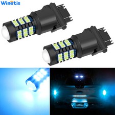 2x 3157 3156 Led Backup Tail Reverse Light Bulbs Ice Blue For Ford F-150 8000k