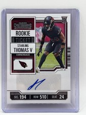 2023 Panini Contenders Football Rookie Ticket Starling Thomas V No. 214 Auto