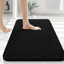 Bathroom Rugs 36x24 Extra Soft Absorbent Chenille Bath Rugs Non-Slip Dry Quic...