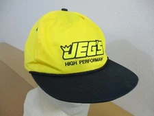 Vintage JEG'S Hat Snap Back Yellow JEGS High Performance Racer Racing Twill Mens