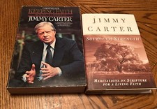 President Jimmy Carter SIGNED BOOKs Sources of Strength HB & Keeping Faith PB