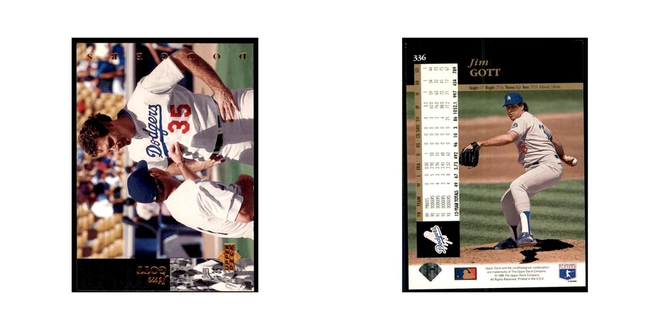 1994 Upper Deck Jim Gott Dodgers #336 - Image 3 of 3