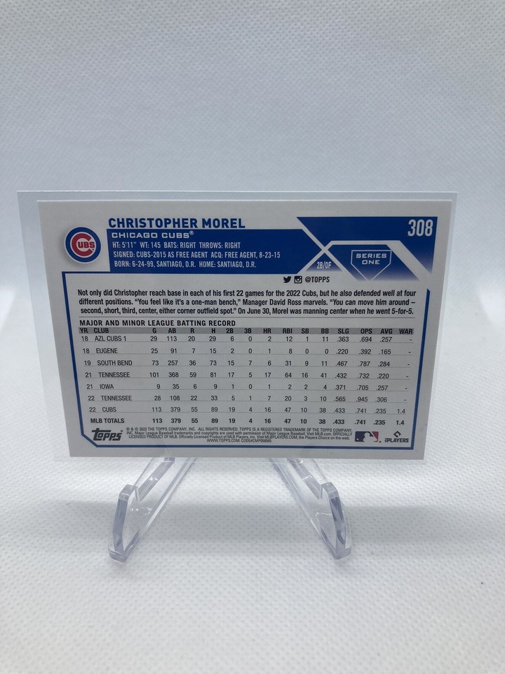 2023 Topps 308 Christopher Morel Chicago Cubs eBay