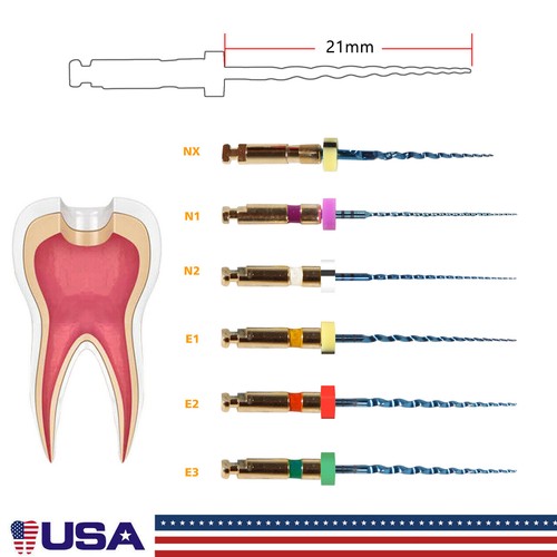 1 scatola uso motore dentale canale radice Endo Niti file rotanti NX-E3 19/21/25/31mm - Foto 34 di 37