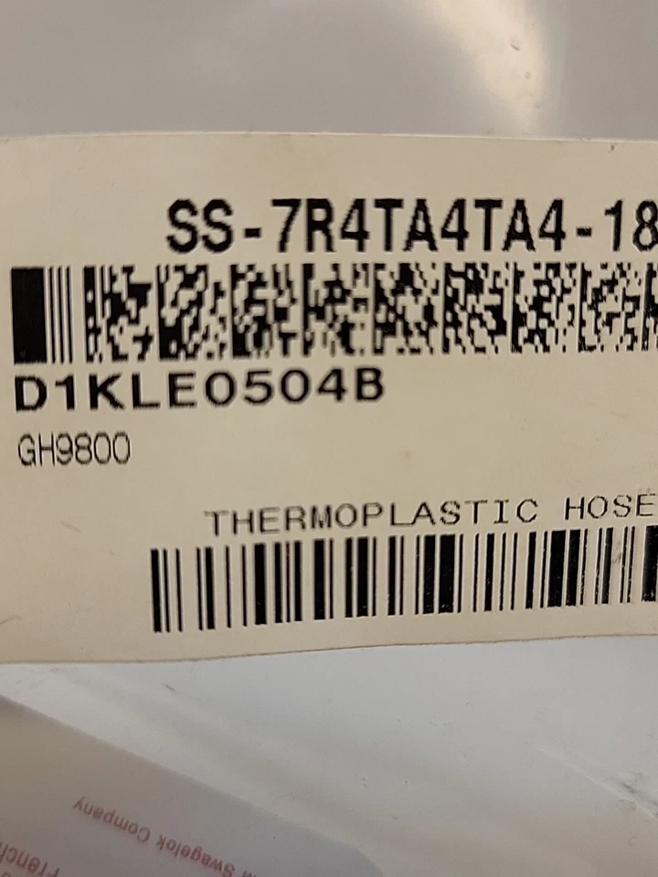 NEW Swagelok SS-7R4TA4TA4-18 Hose W/ 3/8" And 1/4" Stainless Steel Fittings - Image 2 of 3