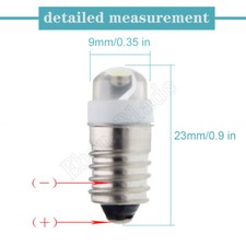 Warmweiß E10 0.5W Schraubsockel LED Birne 1.2V 1.5V 2.2V 2.5V 3V DC Licht Lampe