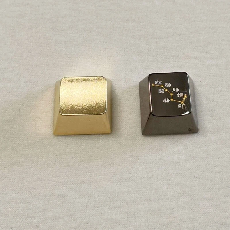 Matte Gold Finish Mechanical Keyboard Keycap - Premium Metal Craftsmanship for Enhanced Typing Experience