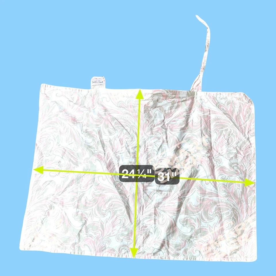 Fundas de ubre originales madres lactantes 24"x31" correa algodón verde y rosa cachemira Foto 3 de 4