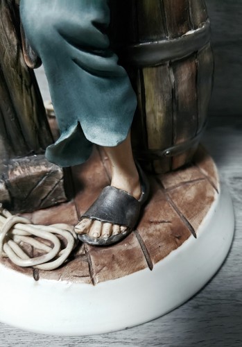 Vintage Capodimonte Conte "THE HELMSMAN" Large Heavy Italian Porcelain Figurine - Picture 18 of 23