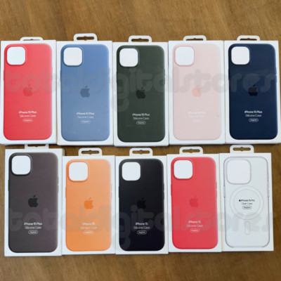 ORIGINAL APPLE SILIKON HÜLLE MIT MAGSAFE FÜR IPHONE 15 / PRO / PLUS / PRO MAX 
