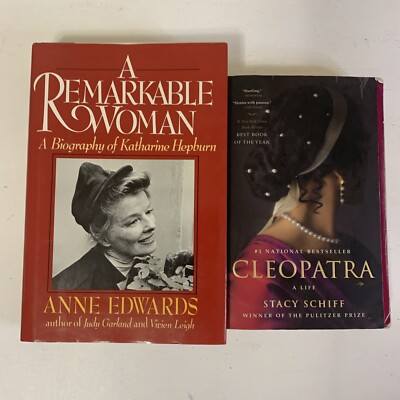 Lot of 2 Books: A Remarkable Woman A Biography Of Katherine Hepburn, Cleopatra