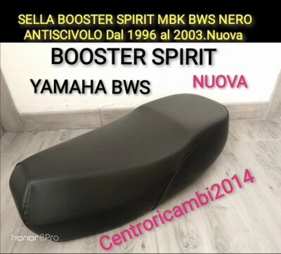 COMPATIBILE BOOSTER SPIRIT YAMAHA BWS DAL 1996/2003 SELLA BOOSTER SPIRIT MBK BWS NERO ANTISCIVOLO Dal 1996 al 2003 Nuova