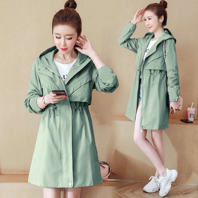 Women's Coat Hooded Collar Pink Long 