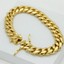 Men's 8.5" Stainless Steel 10mm Cuban Link Bracelet - Gold Plated With Buckle Clasp, Includes Box - View #6