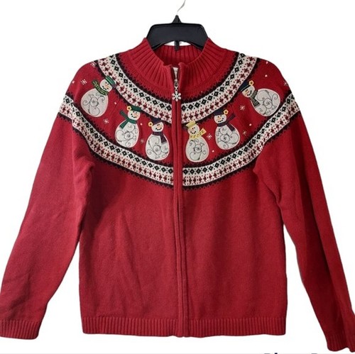 Christopher \u0026 Banks Holiday Snowman Zip 