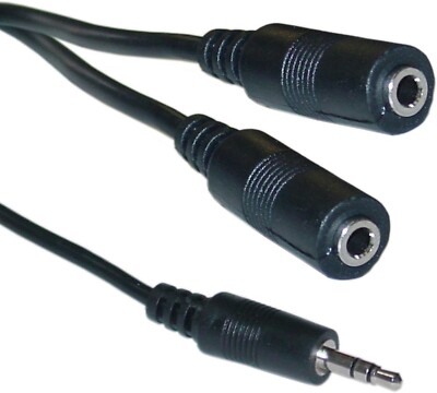 6ft 3.5mm Stereo Y Cable 3.5mm Male to Dual 3.5mm Stereo Female 10A1-01206Y