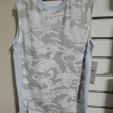 Boys Tank Top White Camouflage medium
