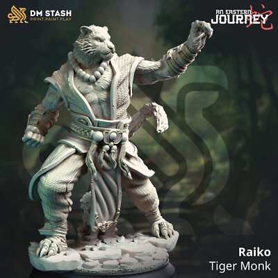 Tabletop Humanoid Exotic Raiko Tiger Monk DM Stash